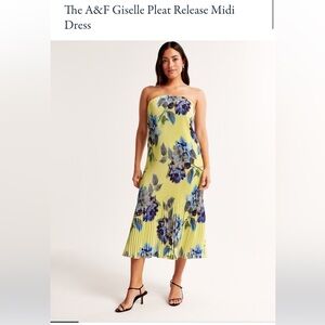 A&F Giselle Pleat Release Midi Dress—WORN ONCE